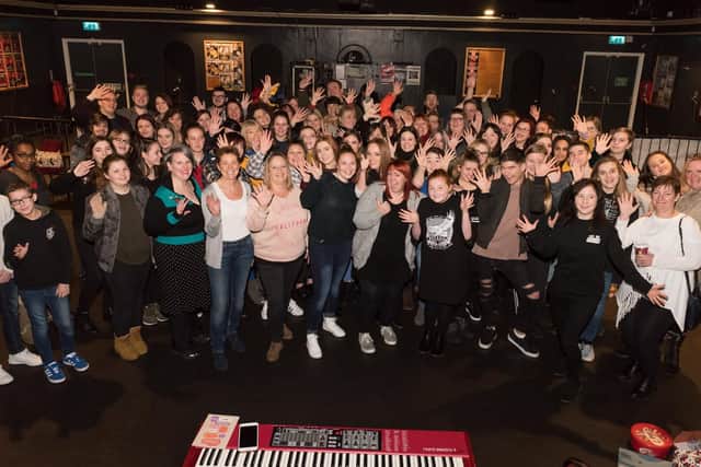 The members of UVG rehearsing for their Portsmouth Guildhall concert at The Wedgewood Rooms