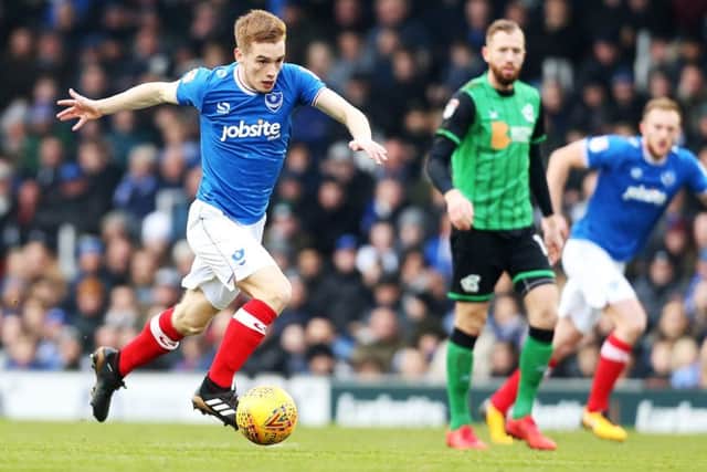 Connor Ronan's skillset helped inspire a switch in Pompey formation. Picture: Joe Pepler