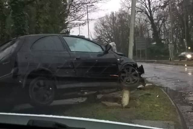 The Bursledon accident Picture: @HCResponseCops / Twitter