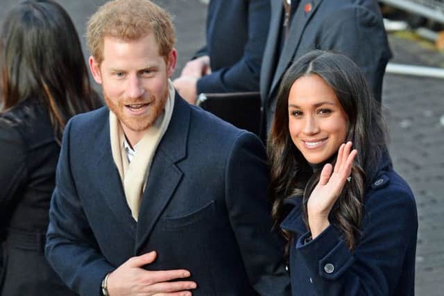 Prince Harry and Meghan Markle. Picture: Joe Giddens/PA Wire