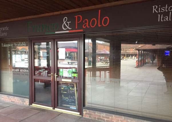 Franco and Paolo in Locks Heath village centre, which has closed