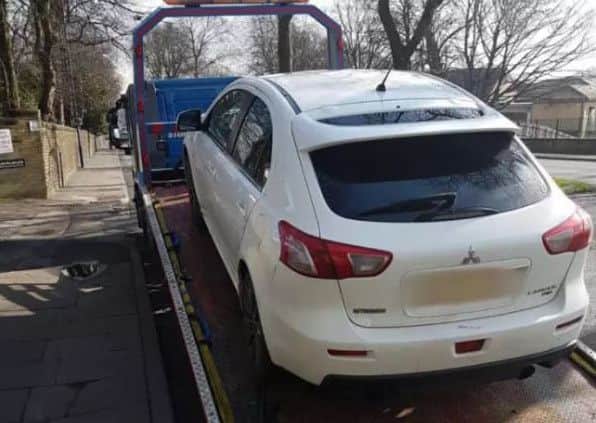 If you don't have a valid MOT, you'll end up like this chap. Being seized by the police.