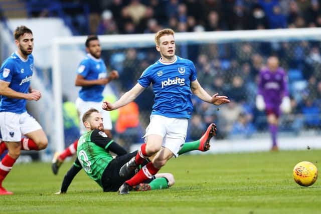 Connor Ronan had an impressive Pompey league debut. Picture: Joe Pepler