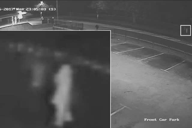 Handout CCTV image dated 15/5/2017 issued by Hampshire Police of two people detectives would like to speak in connection with the murder. Picture: Hampshire Police/PA Wire
