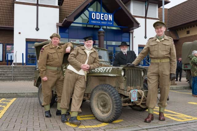 Phil Spaven, Paul Morgan. Ian Whitewood and Roger Glancefield with Paul Morgan's 1940s Willys JEEP (180082_01)