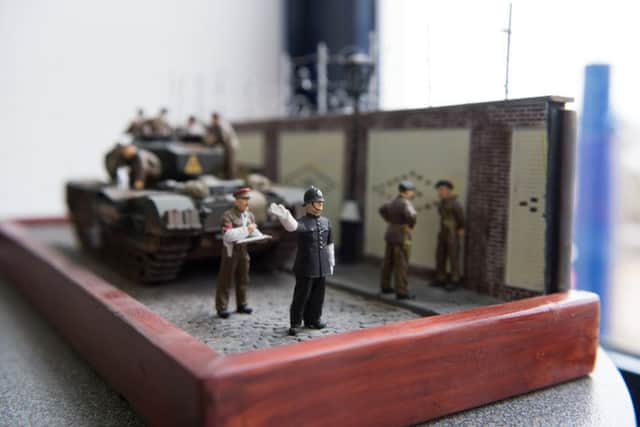 Model diorama made by John Marshallsay, co-founder of the Pompey Pals. This model is to be displayed at the new heritage musuem planned for Fort Widley (180082_011)