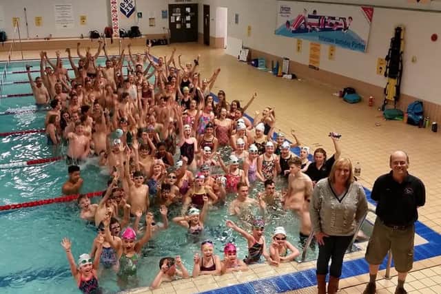Havant & Waterlooville swimming club raised money with their channel challenge. Picture: Jonathan Stock
