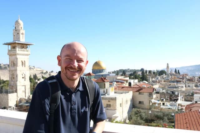 The Rev Chris Richardson looks over the city of Jerusalem