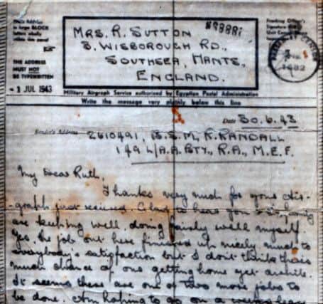 A letter from1943 to my late grandmother. Can anyone tell me from where in Egypt it was sent?