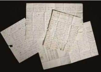 Love letters Admiral Lord Nelson sent to his mistress, Emma Hamilton. Credit: Sotheby's