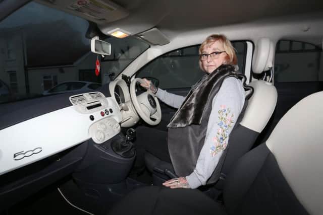 Vicky Beckett back in her car after it had been professionally cleaned
Picture: Habibur Rahman