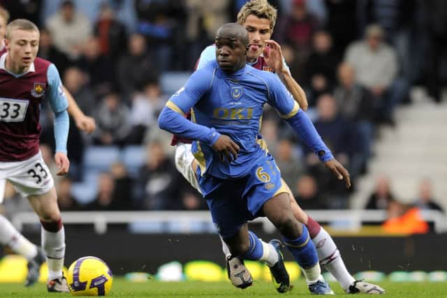 Lassana Diarra in action for Pompey