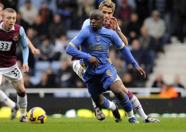 Lassana Diarra in action for Pompey