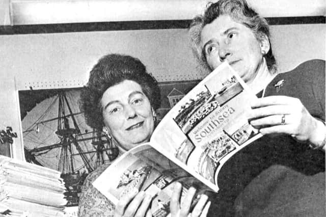 Miss JC Newbald is pictured with an assistant, Mrs G Cowd