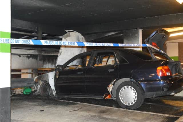 The car was burned from the front through the interior. Picture: David George