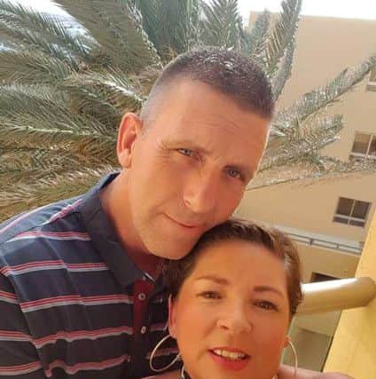 Jo Evans with her partner Shane
