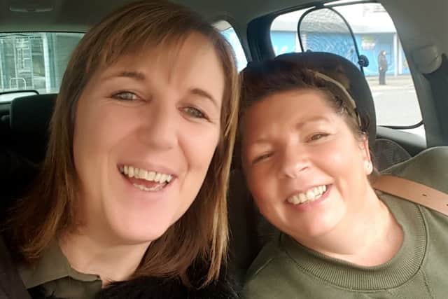 Leanna Stratford, left, and Jo Evans