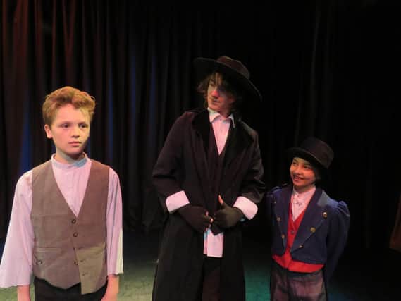 Oliver! by Petersfield School in rehearsal before showing at The New Theatre Royal