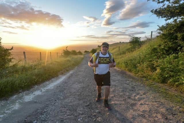 Luke Barker taking part in the London to Brighton run last year