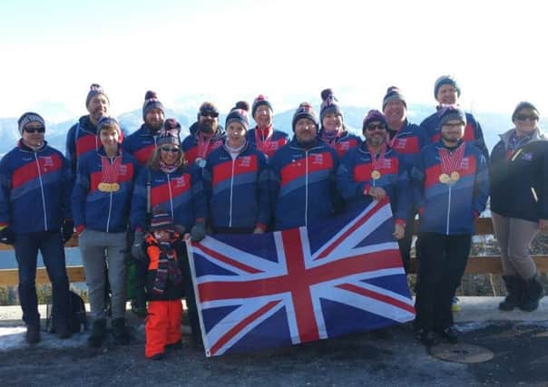 Sam Roonan, front right, with Team GB at the World Transplant Winter Games