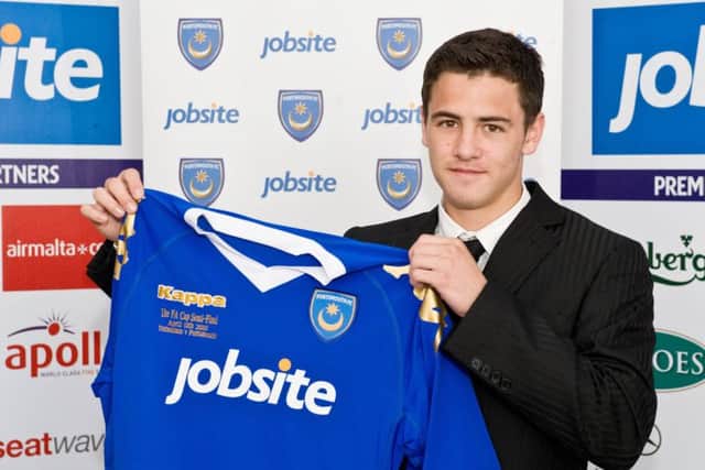 Ryan Williams arrives at Pompey in July 2010 Picture: Robin Jones