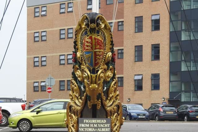 NEAL TUFFS The figurehead of HM Yacht Victoria and Albert, at HMS Nelson