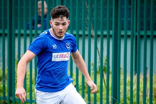 Bradley Lethbridge scored twice for Pompey. Picture: Colin Farmery