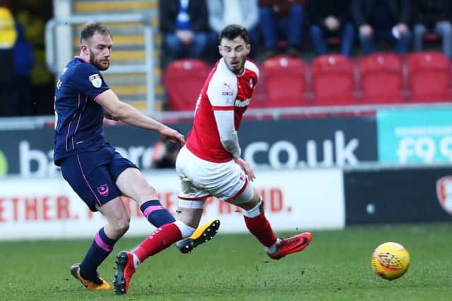 Matt Clarke in action against Rotherham
