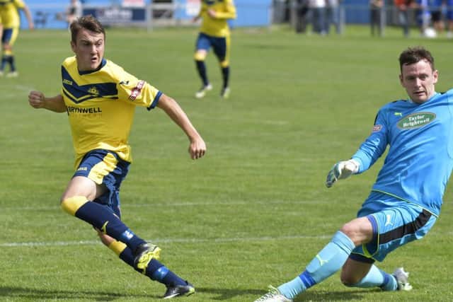 Ryan Pennery struck both goals for Moneys. Picture: Neil Marshall (171026-14)