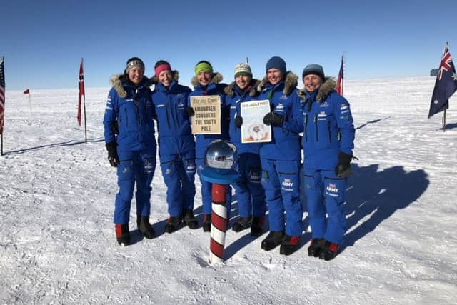 Members of the British Army's 'Ice Maiden' Expedition in Antarctica Picture: Hugh Robertson/PA Wire