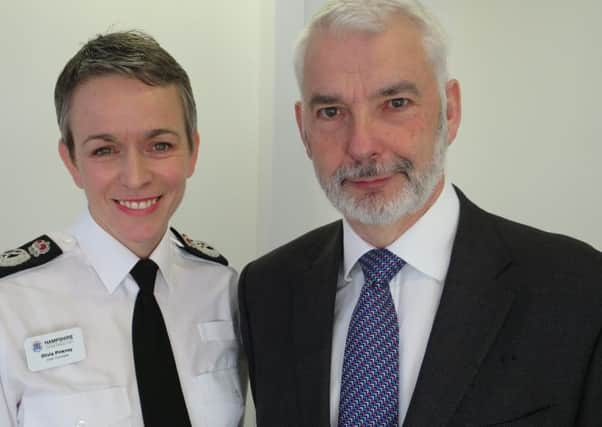 Chief constable Olivia Pinkney and Hampshire police and crime commissioner Michael Lane