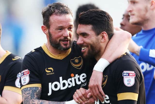 Former Pompey striker Noel Hunt, left, was among the well-wishers who got in touch with Danny Rose