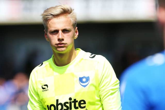 Pompey keeper Alex Bass. Picture: Joe Pepler