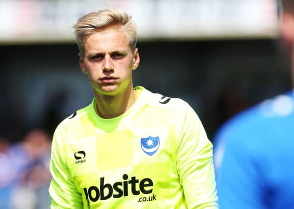 Pompey keeper Alex Bass. Picture: Joe Pepler