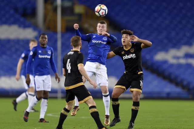 Pompey Reserves were beaten by hosts Everton in the Premier League Cup. Picture: Anthony McArdle/Everton FC