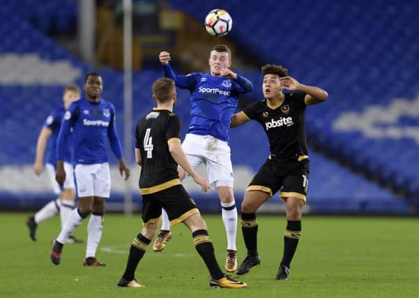 Pompey Reserves were beaten by hosts Everton in the Premier League Cup. Picture: Anthony McArdle/Everton FC