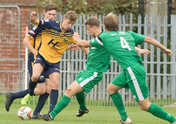 Gosport Borough's Alfie Lis conceded a second-half penalty