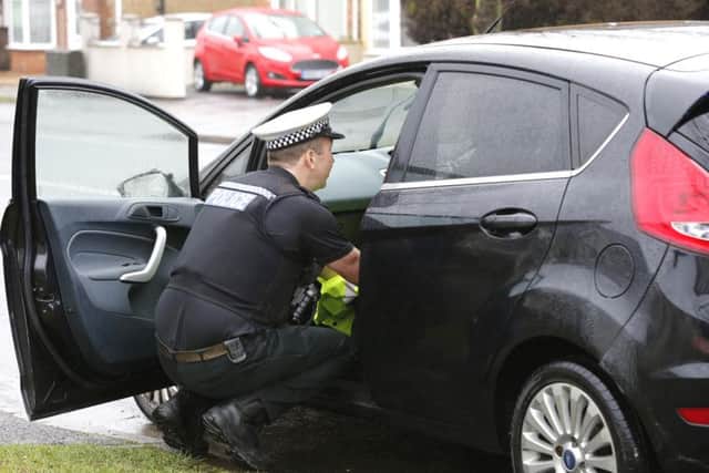 Police stop an uninsured car in Gosport Road, Gosport Picture: Habibur Rahman