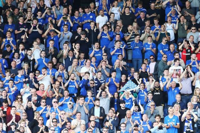 Pompey fans. Picture: Joe Pepler