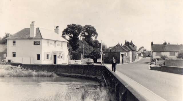 The old Royal Oak at Emsworth looking east along the narow and winding A27.