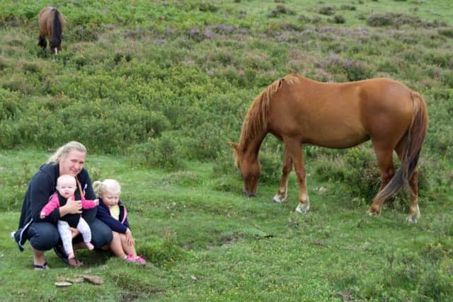 Charmaine Botes with her daughters Makayla, four, and Brooke, 10 months, in the New Forest