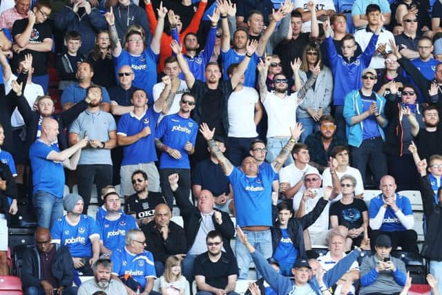 Pompey fans. Picture: Joe Pepler