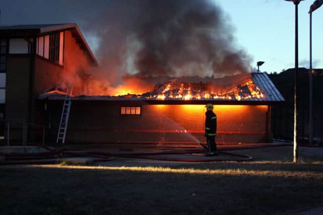 Wymering Community Centre on fire in 2006                        Picture: Hampshire Fire and Rescue