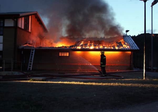 Wymering Community Centre on fire in 2006                        Picture: Hampshire Fire and Rescue