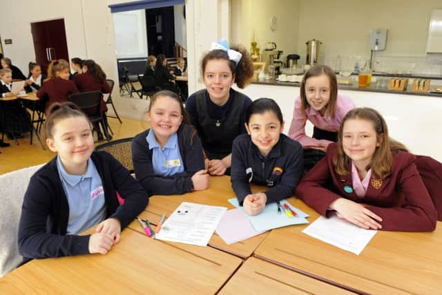 Senior school pupils joined specialist teachers in leading the sessions to teach taster lessons at the Festival of Languages at Portsmouth High School - ranging from Japanese, Chinese and Finnish to Russian, Urdu   Picture:  Malcolm Wells (180125-4751)