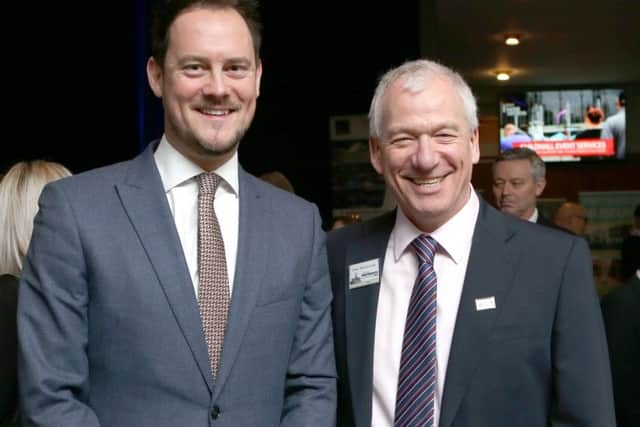 MP Stephen Morgan with Shaping Portsmouth organiser Stef Nienaltowski.
Picture: Habibur Rahman