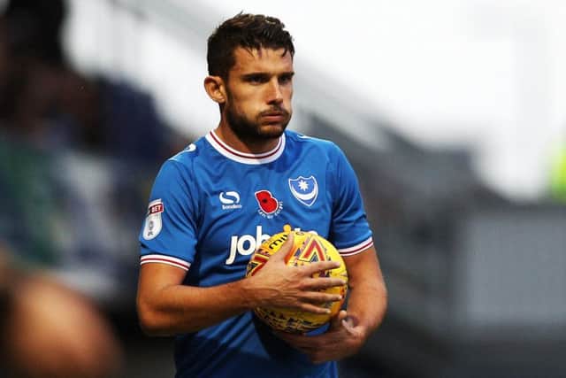 Pompey wideman Gareth Evans Picture: Joe Pepler