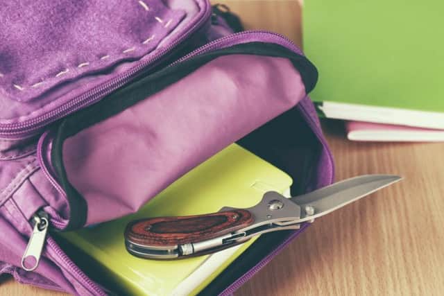 HIDING PLACE Teachers are discovering knives and other weapons concealed in pupils clothing and satchels
Picture: Shutterstock