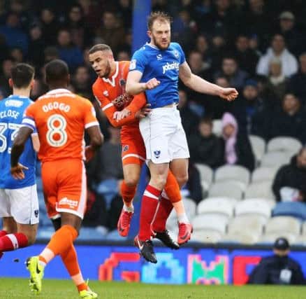 Pompey's Matt Clarke in their 1-0 defeat against Shrewsbury. Picture: Joe Pepler/Digital South