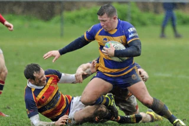 Sam Foster attempts to get clear against KCS. Picture Ian Hargreaves  (180183-1)